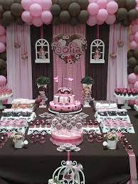 Pink Brown Dessert Table Birthday Party Ideas Photo 2 Of 8 Pink Birthday Party Dessert Table Birthday Party Birthday Parties