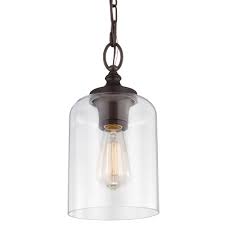Feiss P1310orb Hounslow 1 Light 7 Inch Oil Rubbed Bronze Pendant Ceiling Light In Standard Clear Glass Mini Pendant Lights Pendant Lighting Pendant Light