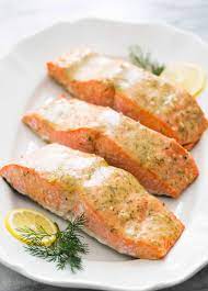 Honey Mustard Baked Salmon Quick Easy Healthy Simplyrecipes Com Recipe Honey Mustard Salmon Recipes Quick Salmon Recipes Salmon Recipes