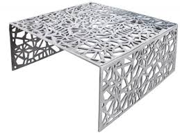 Casa Padrino Art Deco Coffee Table Silver Metal 75 X 35 Cm Art Nouveau Table Furniture Living Room