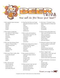 Beer Facts Trivia Multiple Choice Beer Tasting Party Printables Beer Facts Beer Tasting Parties