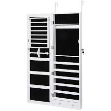 See more of the jewelry cabinet on facebook. Super Deal Jewelry Armoire Lockable Jewelry Cabinet Wall Door Mounted Jewelry Organizer With Full Length Mirror And Drawers 14 5w X 48h In Frosty White White Buy Online In Canada At Canada Desertcart Com