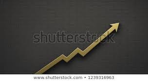 Gold Graph Arrow Of Improvement Wall 3d Render Illustration Gold Golden Finance Business Money Currency Wealth Wall Gold Graph Graphing Illustration