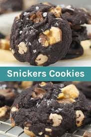 Snickers Cookies Recipe Snickers Cookies Cookies Recipes Chocolate Chip Chewy Chocolate Cookies