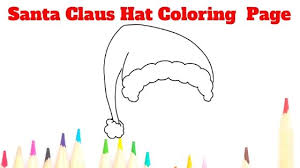 Dog in santa hat printable coloring page, free to download and print. Santa Hat Coloring Page Simple Printable Sheet Paper Flo Designs