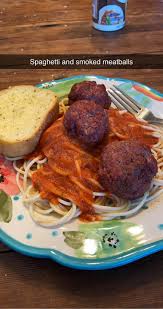 Lihat juga resep spaghetti telur dg topping sarden balado . Spaghetti With Smoked Meatballs Dining And Cooking