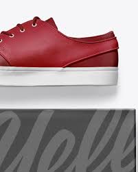Download Sneakers Shoes W Box Mockup In Apparel Mockups On Yellow Images Object Mockups PSD Mockup Templates