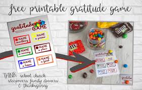 When the holiday gets hectic, laughter filling your home sure does help to relieve that stress. Free Printable Thanksgiving Activity Gratitude Game