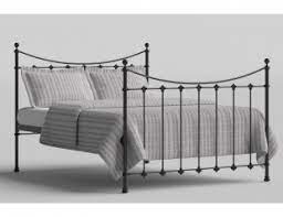 Chatsworth iron/metal bed in black with drawers. Obc Chatsworth 4ft6 Double Black Metal Headboard By Original Bedstead Company