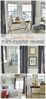 Master bedroom with desk /office combo farmhouse decor. Rustic Chic Mini Master Reveal My Desk