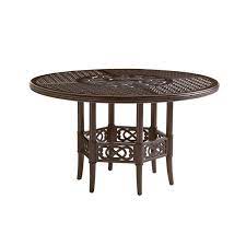 Patio round outdoor dining table. Tommy Bahama Black Sands 54 Patio Round Dining Table In Deep Umber 01 3235 875ct 875tb