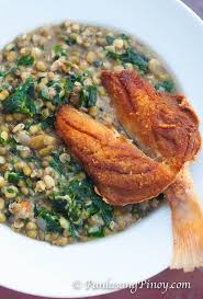 Ginisang Munggo With Tinapa And Fried Red Snapper Panlasang Pinoy Recipe Food Snapper Recipes Fried Red Snapper