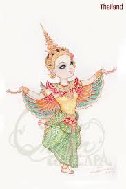 thailand นางมโนห รา the cutie characters of thai dance ในป 2021 การ ต น ศ ลปะ จ ตรกรรม