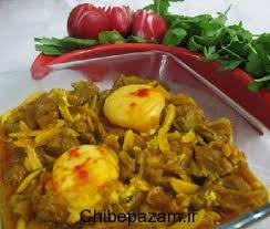 نتیجه تصویری برای خورش قیمه خلال و زرشک