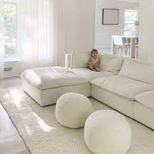 Want to make room for the whole gang? Lotus Petite 4 Piece Reversible Sectional With Ott Reviews Crate And Barrel In 2021 Sectional With Ottoman Sectional Sofas Living Room Lounge Sectional