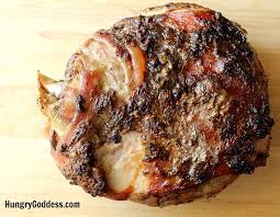 Fresh Picnic Ham Slow Roasted With Herbs And Mustard Whole Pork Roast 1 By The Hungry Goddess Fresh Ham Recipe Roasted Ham Picnic Ham