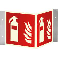 Brandschutzzeichen die auf einrichtungen und geräte hinweisen, die zur brandbekämpfung dienen. Brandschutzzeichen Feuerloscher Nasenschild Nachleucht Kunststoff 20 X 20 Cm