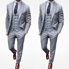 Don't just fit in, find your own perfect fit. Light Grey Men Wedding Suits 2020 Tuxedos Best Man Groom Tailored Men S Suits Best Man Blazer Jacket Pants Vest Trajes De Hombre Suits Aliexpress
