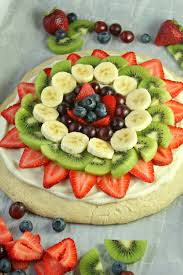 Fruit Pizza On A Sugar Cookie Crust