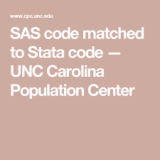 Sas Code Matched To Stata Code Unc Carolina Population Center Health Information Systems Coding Sas