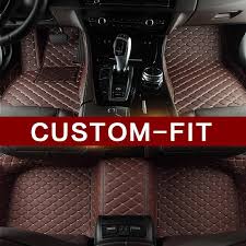 Dark Brown Leather Car Mats Set Car Floor Mats Custom Car Floor Mats Volkswagen Touareg