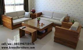 Kursi tamu busa kulit minimalis jati mewah. Kursi Tamu Minimalis Jati Square Kreasi Furniture Jepara Meja Kopi Mebel Furniture