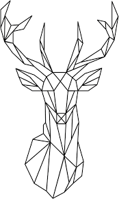 sticker mural de cerf geometrique pour decorer vos murs geometric deer geometric deer head geometric drawing