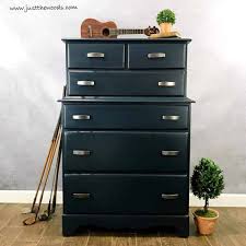 I was amazed at the beautiful wood hiding underneath. How To Paint A Masculine Blue Dresser For A Man By Just The Woods