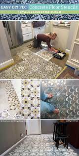 If your concrete floor is already in good shape, you're just a few. Easy Diy Fix Concrete Floor Stencils For Painting And Remodeling Royal Design Studio Stencils