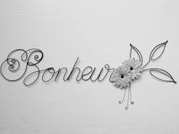 Mot Bonheur Fil De Fer Plaque De Porte Fil De Fer Recuit Etsy Plaque De Porte Fil De Fer Fleurs En Papier
