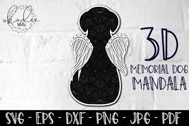 Download 3d Memorial Dog Svg Layered Mandala Pet Memorial Dxf 930674 Paper Cutting Design Bundles