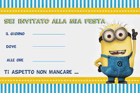 Inviti Di Compleanno Per Bambini Da Stampare Vuoi Organizzare Una Festa Di Com Inviti Di Compleanno Per Bambini Inviti Di Compleanno Feste Di Compleanno Minion