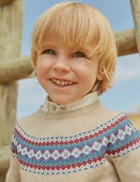 Jesse Fair Isle Beige Knitted Sweater