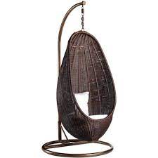 rattan hanging chair with stand chocolate rattan in 2021 hanging chair hanging chair outdoor hanging chair with stand