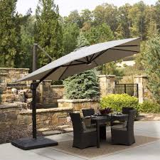 Costco 800 10 Led Solar Square Offset Umbrella By Seasons Sentry 4 4 Out Of 5 St Rectangular Patio Umbrella Offset Patio Umbrella Large Patio Umbrellas
