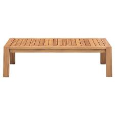 | 47 l cocktail table teak wood natural brown tones slice coffee rectangle 1272. Luana Coastal Brown Teak Wood Rectangular Classic Outdoor Coffee Table 51 W 60 W Kathy Kuo Home