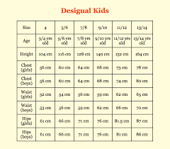 symbolic clothing size conversion chart for childrens