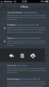 Dark Mail App Iphone App Design Mobile Design Inspiration Ios Design