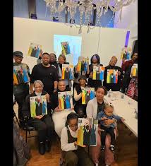 My newest piece called "Bonded In Sisterhood" An original 24x30 Acrylic  mixed media piece