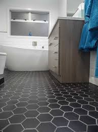 Matte black hex tile grouted thayer reed popular hexagon tile bathroom floor. Lau 2x2 Black Hexagon Mosaic Tile Tile For Less Utah