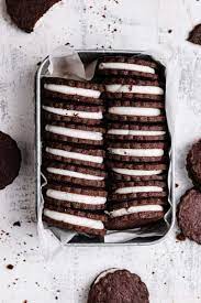 Homemade Oreo Recipe Brown Eyed Baker Recipe Oreo Recipes Homemade Oreo Cookies Homemade Cookies