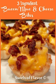 Bacon Mac And Cheese Bites Swirls Of Flavor Recipe Mac And Cheese Bites Mac N Cheese Bites Bacon Mac And Cheese