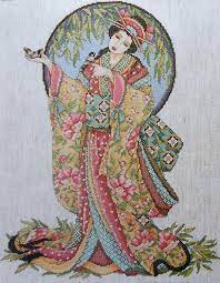 A cross stitcher's oriental odyssey by joan elliott hardcover $40.98. Joan Elliott Geisha Oriental Lady Grace Asian Counted Cross Stitch Pattern Chart Fab 6 75 Vi Cross Stitch Art Cross Stitch Patterns Cross Stitch Designs