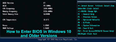 Choose system information to view the system manufacture, model, and bios version. How To Enter Bios In Windows 10 And Older Versions
