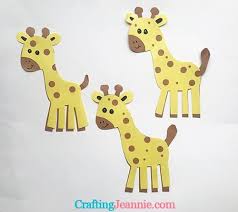 The craft sticks can be colored or painted before gluing on circles out of construction paper at the tips of the horns. Giraffe Craft It S Two Layers Free Template Crafting Jeannie