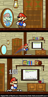 Paper mario joke, lawl xd so yeah, for those of you who don't know, in paper mario: I Like The References To Paper Mario And Paper Mario Ttyd In The Background And The Fact That The Wii Is Responding Mario Comics Paper Mario Super Mario Bros