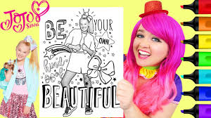 Print excellent bows jojo siwa coloring pages jojo bows. How To Color Jojo Siwa Glitter Markers Youtube