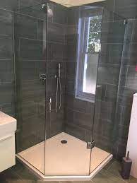 Frameless Pentagonal Shower Enclosure Small Bathroom Layout Ensuite Shower Room Small Bathroom Interior