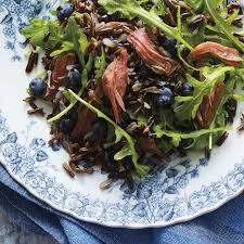 Duck Blueberry And Wild Rice Salad Ricardo Recipe Wild Rice Salad Health Dinner Recipes Duck Confit Salad