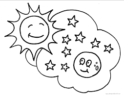 Sun moon coloring pages (with . Sun Moon Stars Coloring Pages Coloring Home